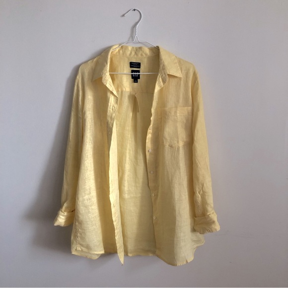 Linen Boyfriend Shirt - Picture 3 of 9